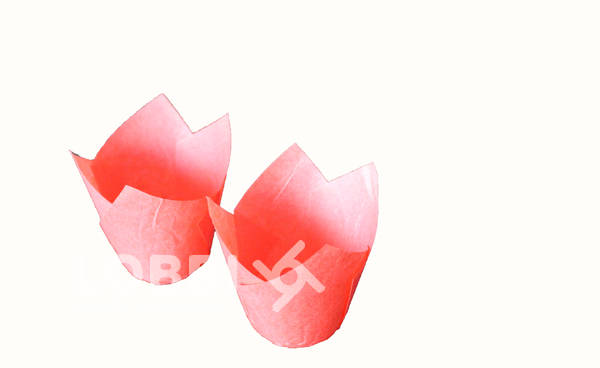 Хартиени чашки за печене на мъфини Лалета Tulip - червени