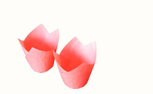 Хартиени чашки за печене на мъфини Лалета Tulip - червени